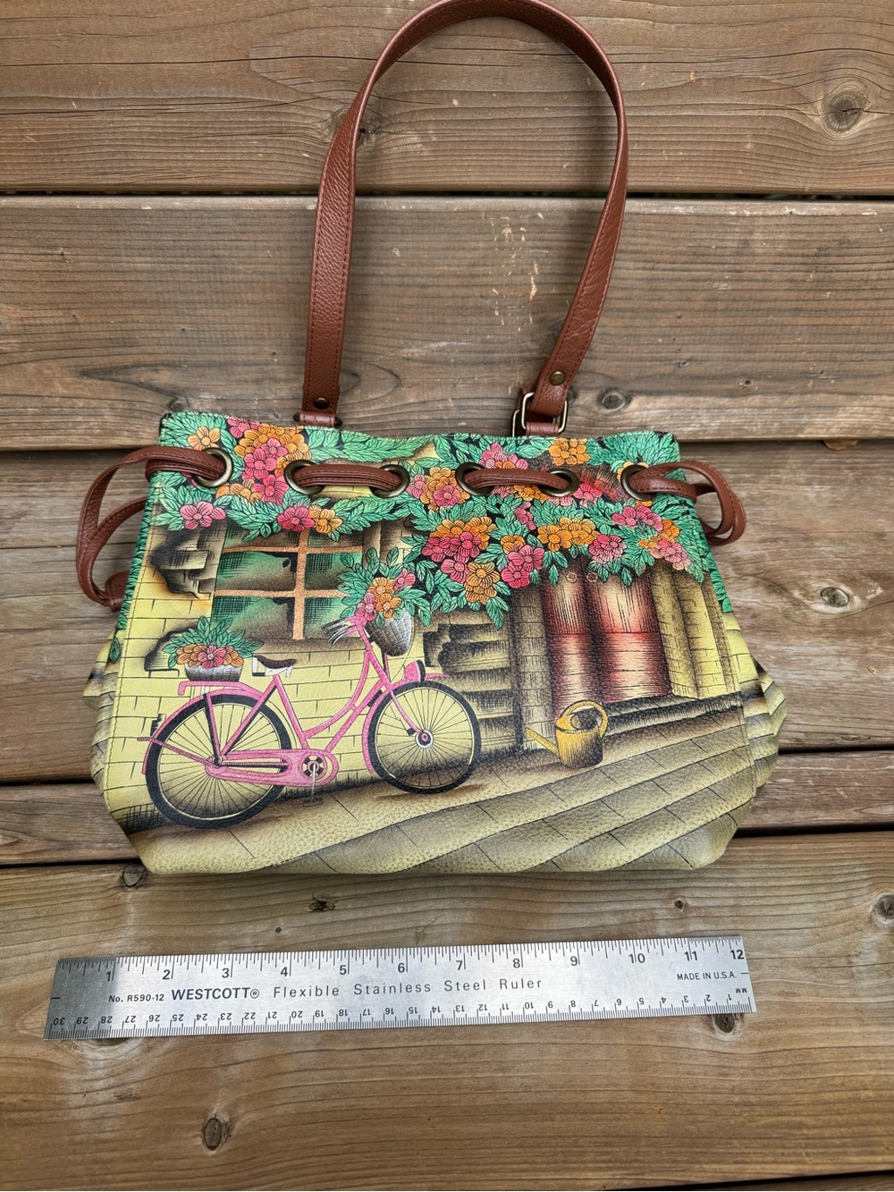 Anuschka drawstring purse